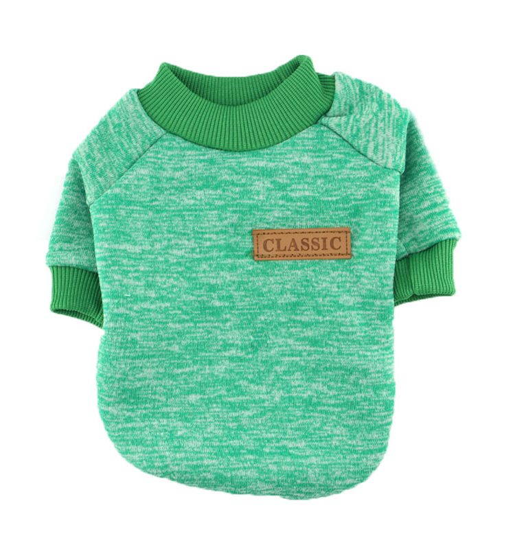 Zelená mikina pro kočku Classic